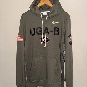 Nike UGA Georgia Bulldogs Football Team Issue PE Hoodie Salute to Service Mens L
